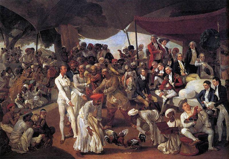 Johann Zoffany Colonel Mordaunt's Cock Match china oil painting image